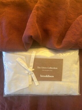 Brooklinen Linen 100% European Linen Collection Pillowcases Raisin Standard